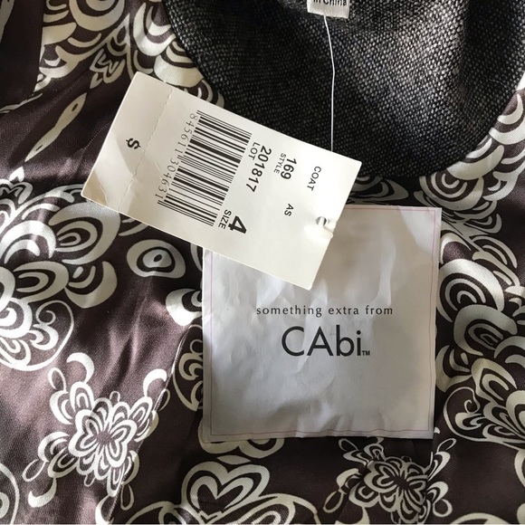 Cabi Wool Jacket Coat Tweed Flared Shakespeare Swing Grey Long Size 4 NWT - Picture 12 of 12
